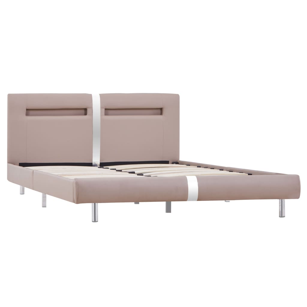 Bedframe met LED kunstleer 140x200 cm