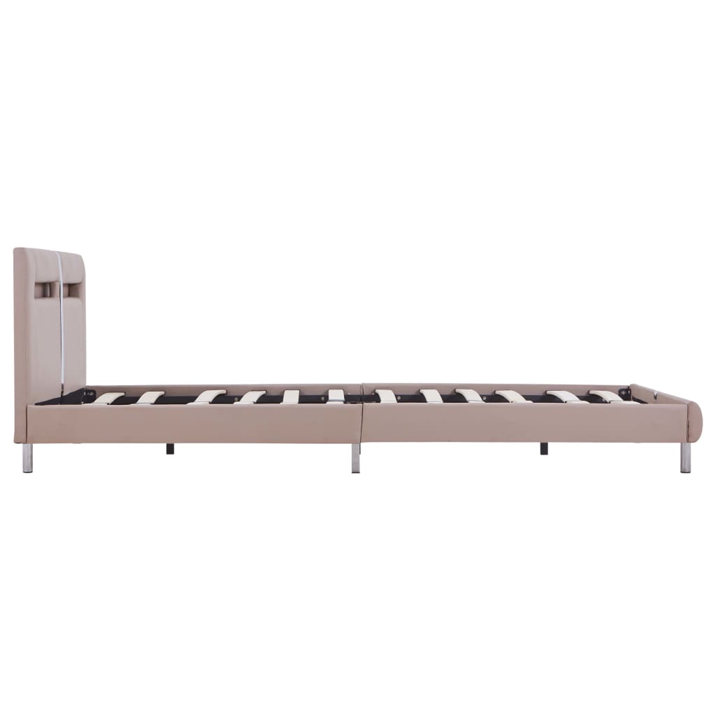 Bedframe met LED kunstleer 140x200 cm