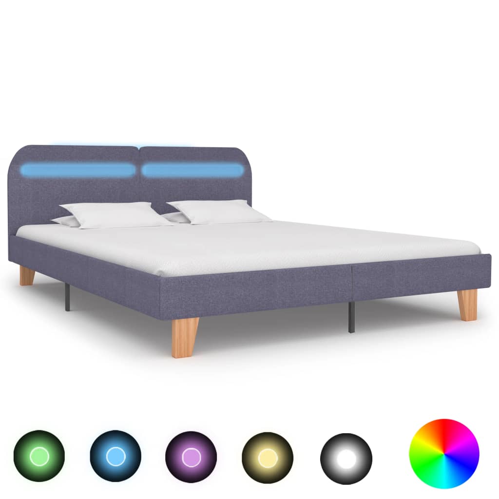 Bedframe met LED stof 160x200 cm