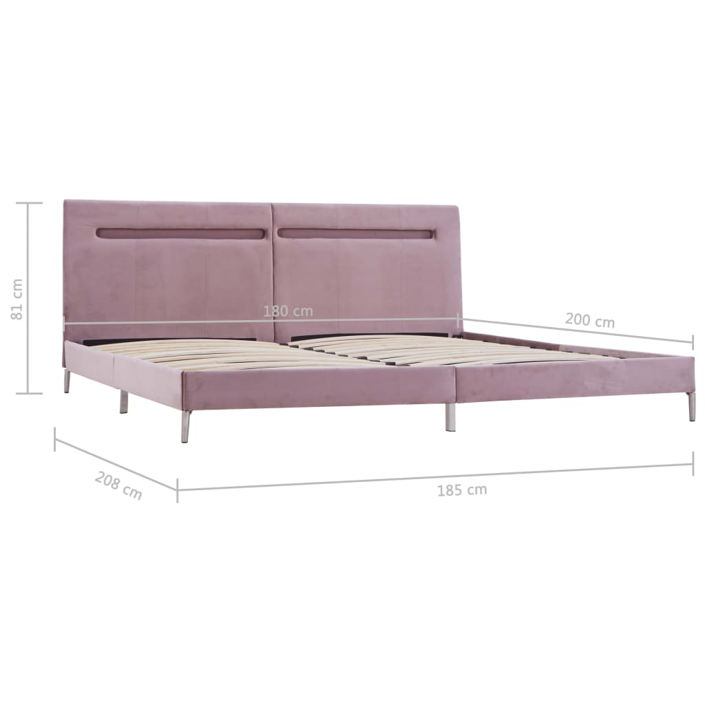 Bedframe met LED stof 180x200 cm