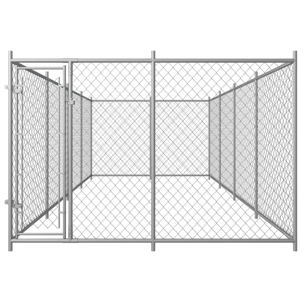 Hondenkennel voor buiten met dak 7,6x3,8x2,3 m