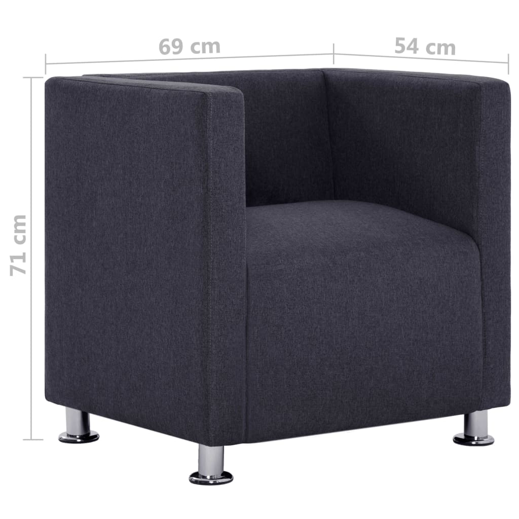 Fauteuil kubus stof