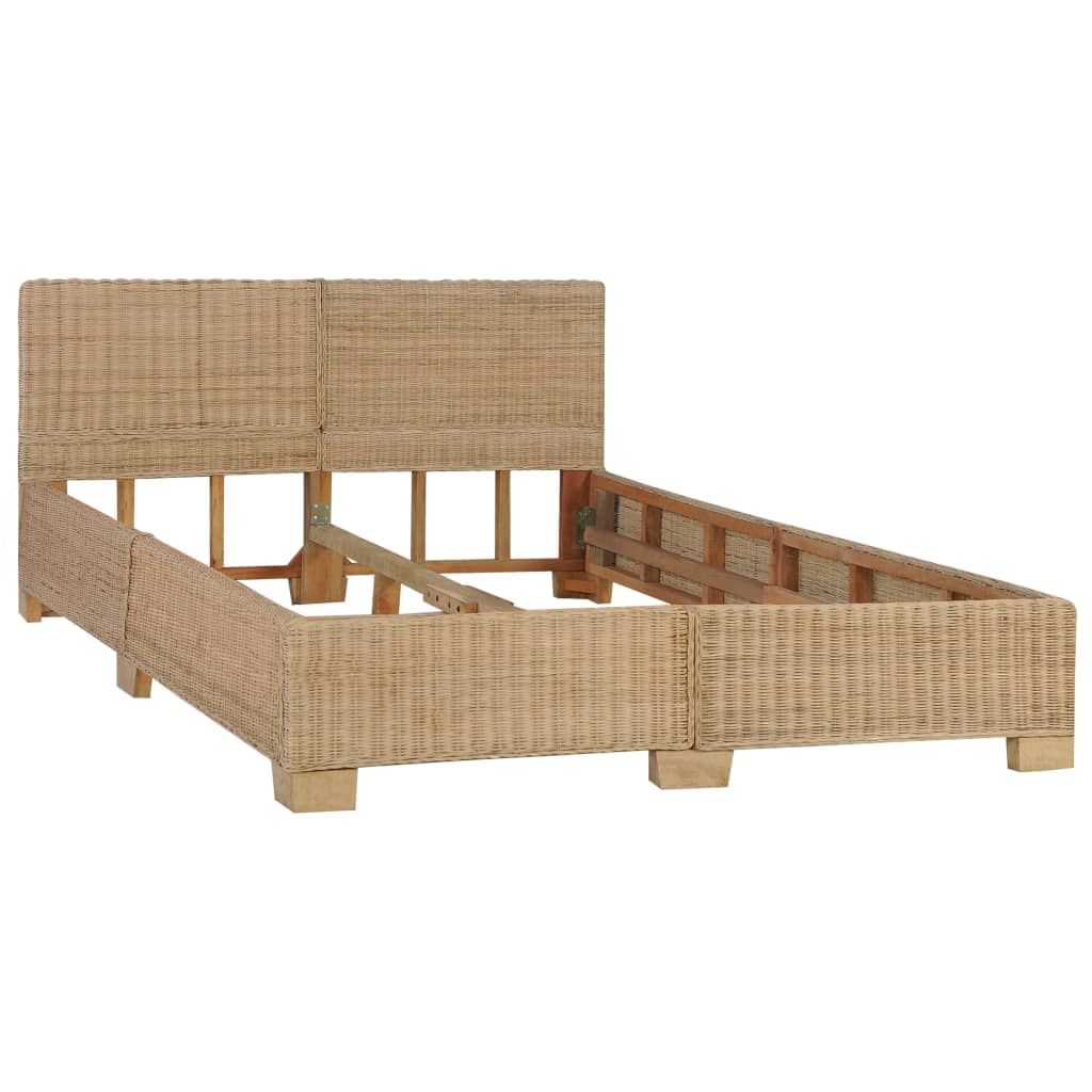 Bedframe handgeweven echt rattan 140x200 cm