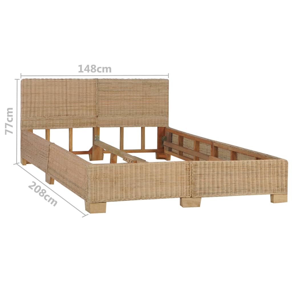 Bedframe natuurlijk rattan 180x200 cm