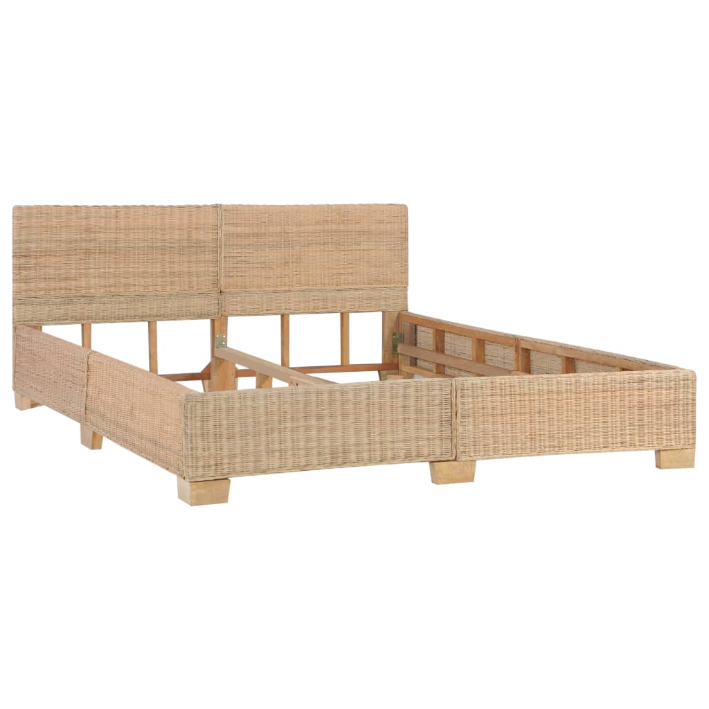 Bedframe handgeweven echt rattan 140x200 cm