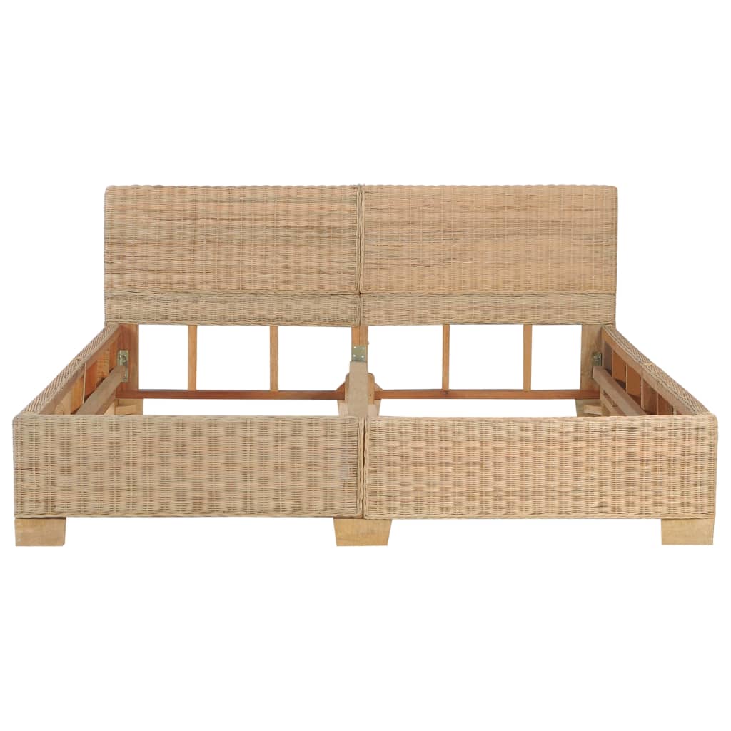 Bedframe handgeweven echt rattan 140x200 cm