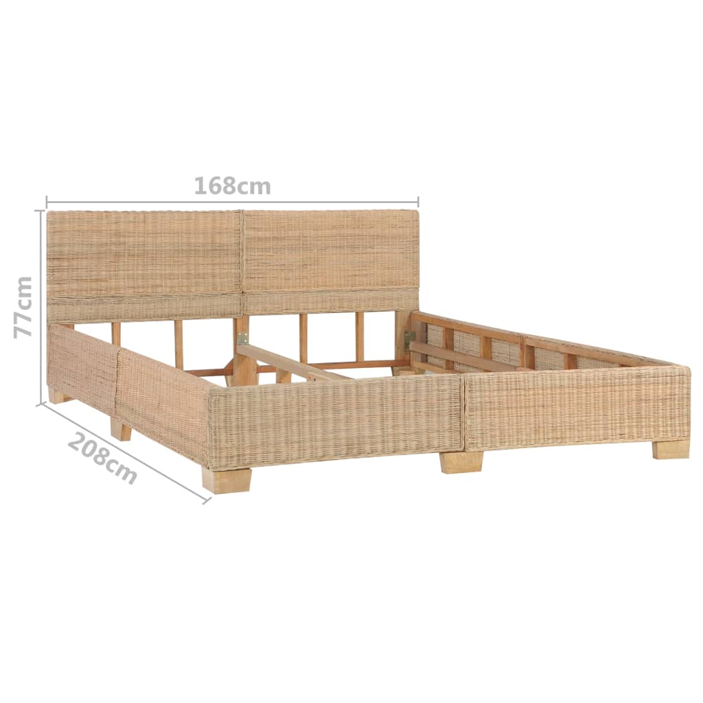 Bedframe handgeweven echt rattan 140x200 cm