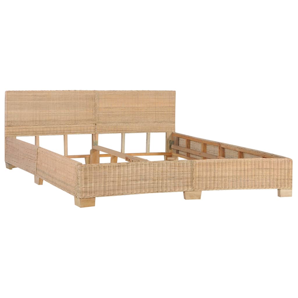 Bedframe handgeweven echt rattan 140x200 cm