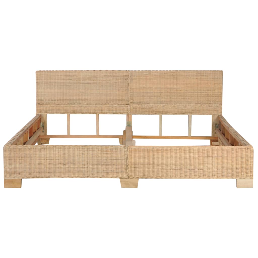 Bedframe handgeweven echt rattan 140x200 cm