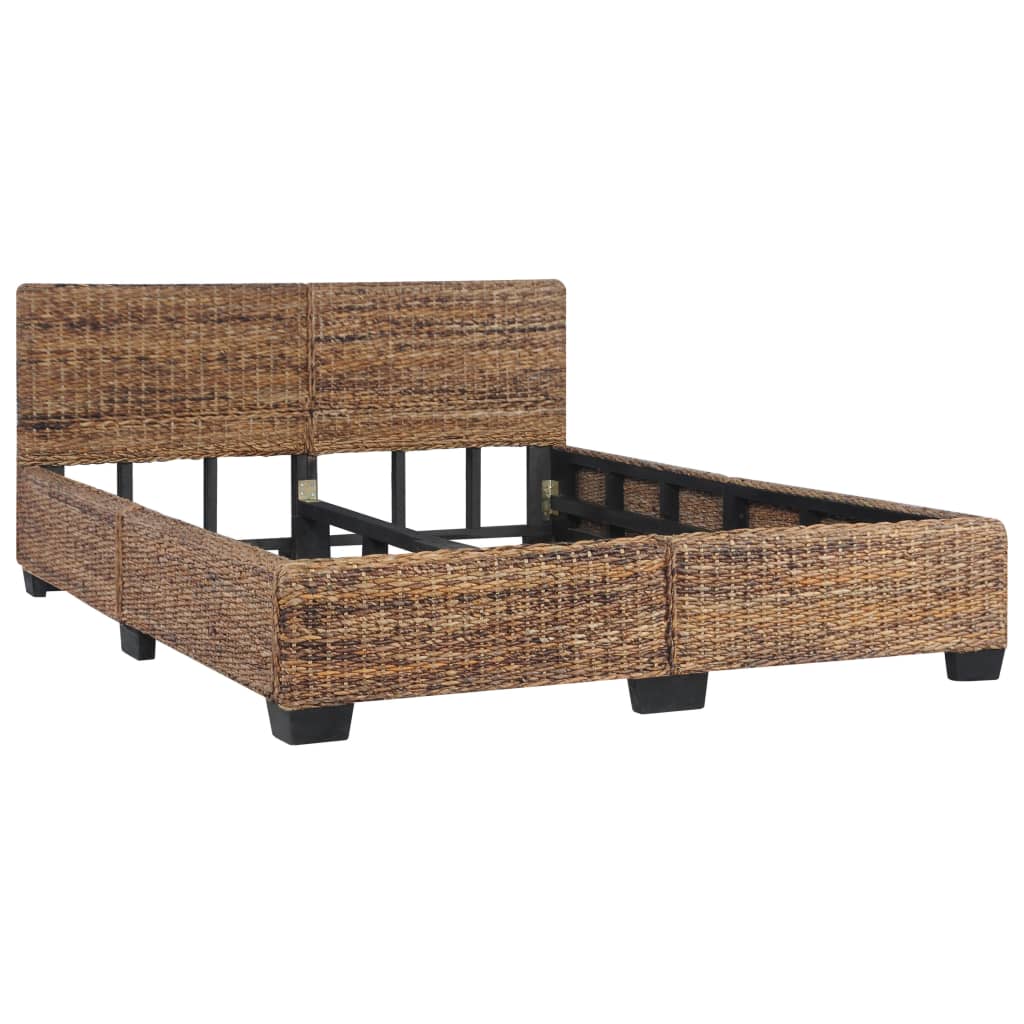 Bedframe handgeweven echt rattan 140x200 cm