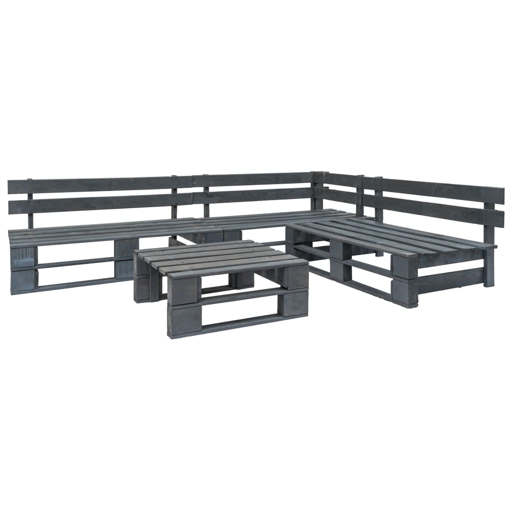 4-delige Loungeset pallet hout