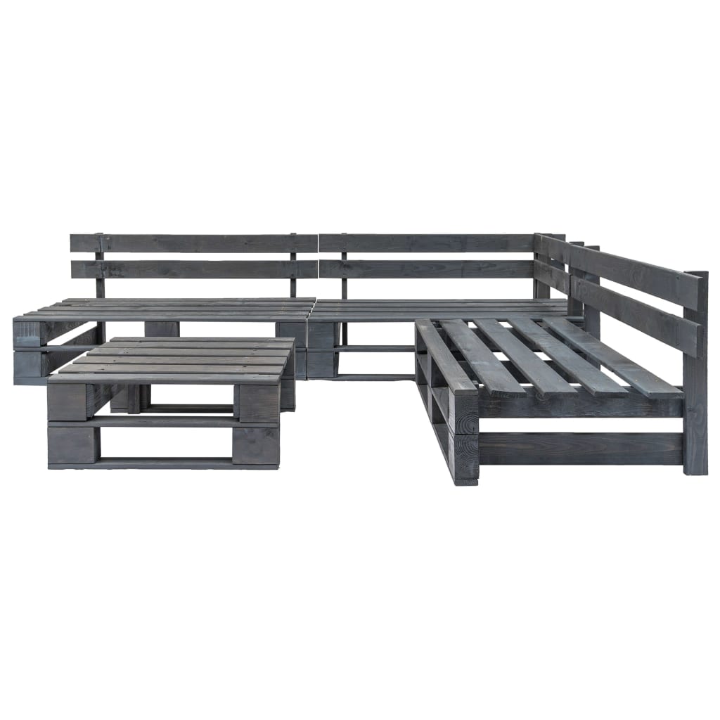 4-delige Loungeset pallet hout