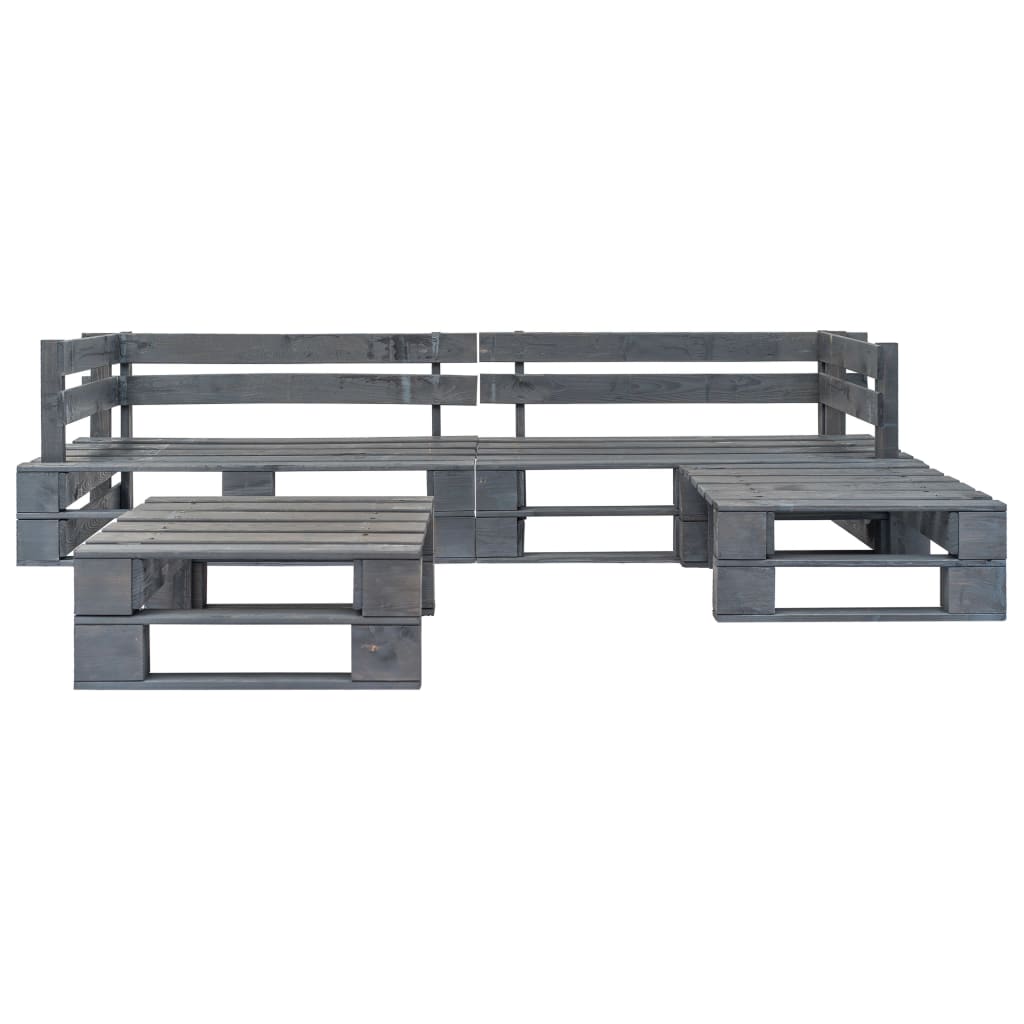 4-delige Loungeset pallet hout