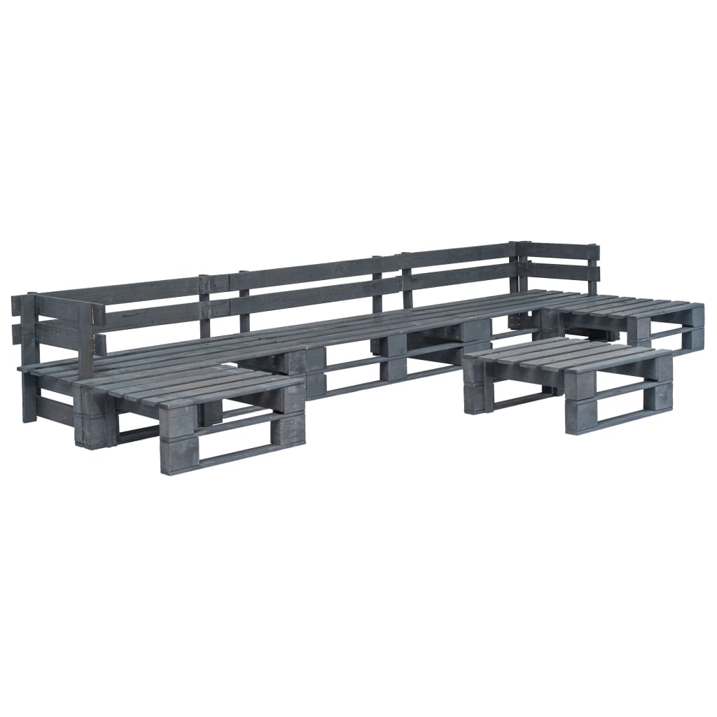 6-delige Loungeset pallet hout