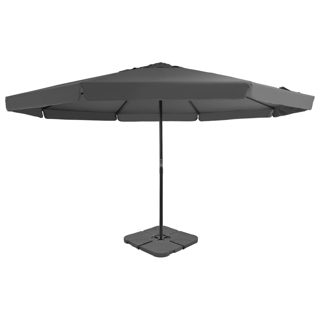 Parasol met draagbare voet antraciet