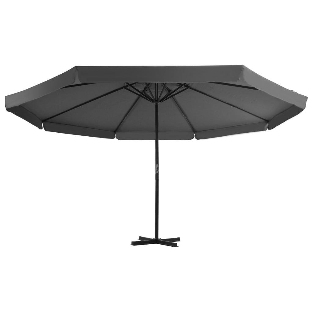 Parasol met draagbare voet antraciet