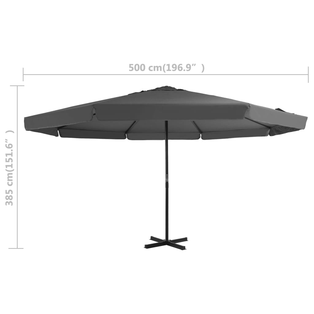 Parasol met draagbare voet