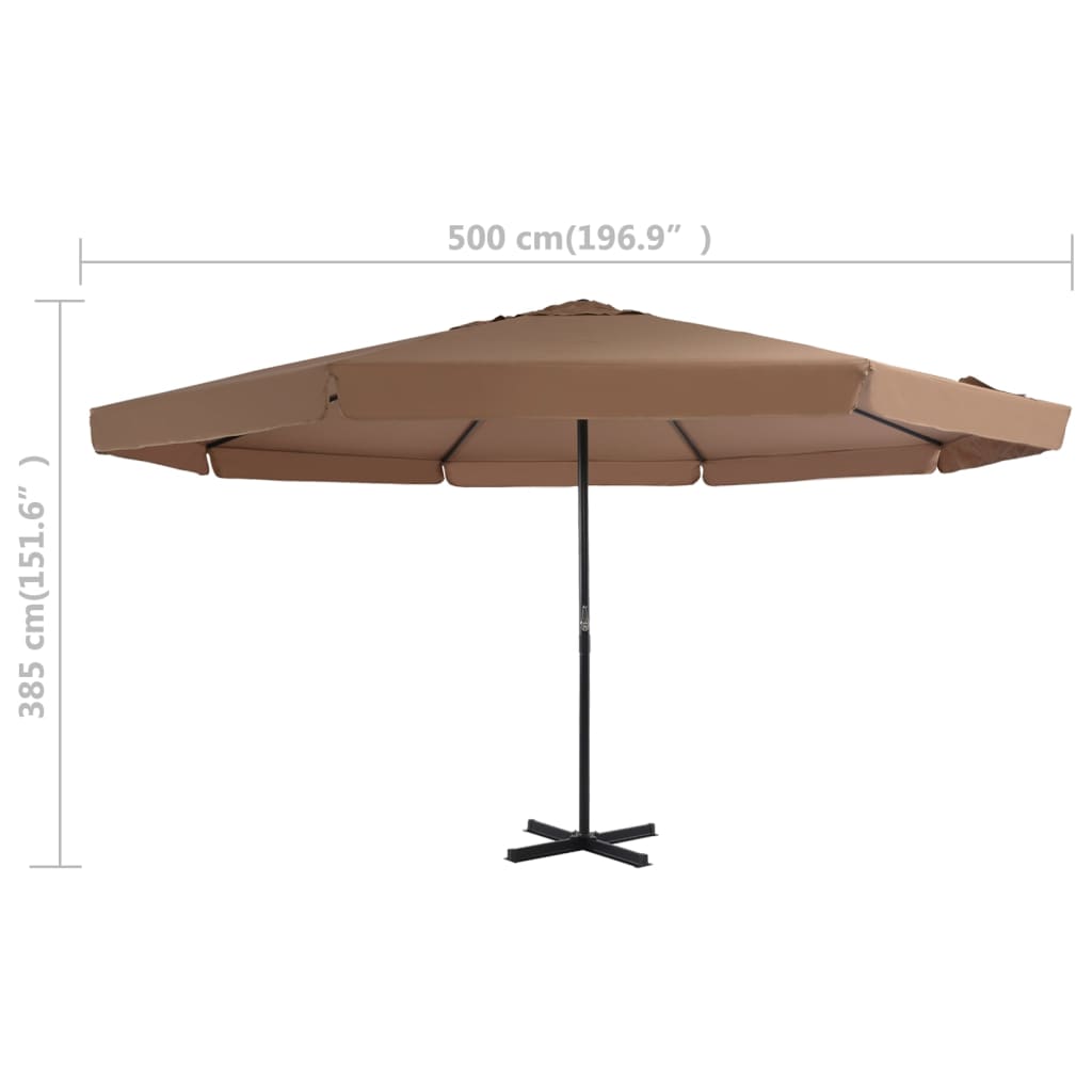 Parasol met draagbare voet antraciet