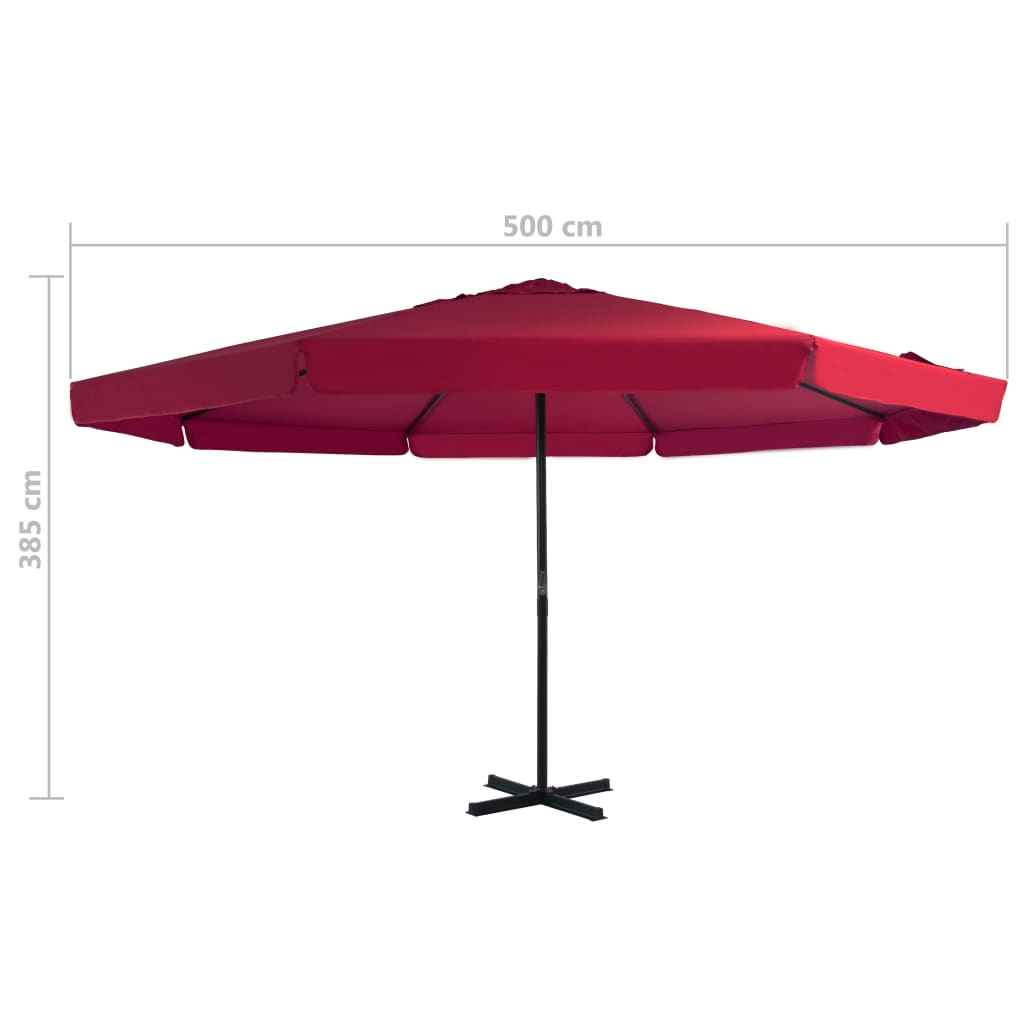 Parasol met draagbare voet antraciet