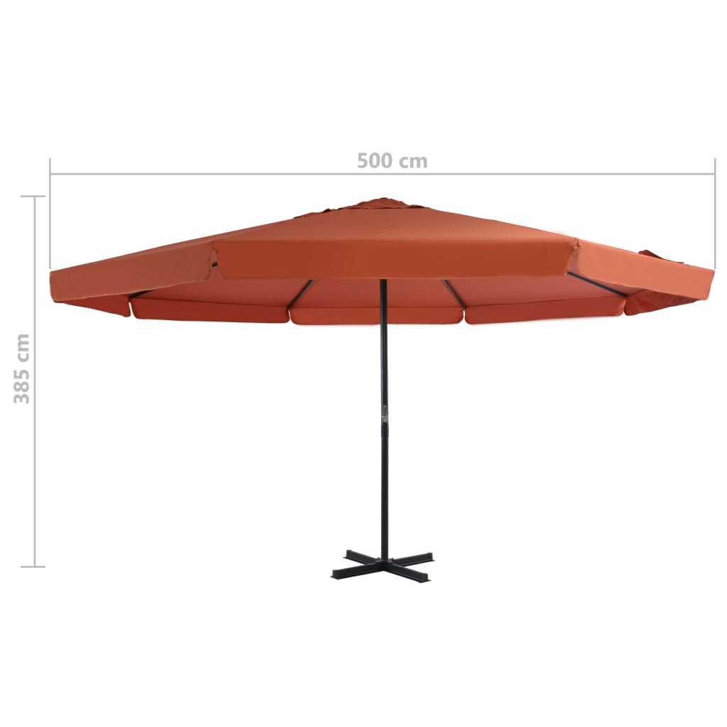 Parasol met draagbare voet antraciet