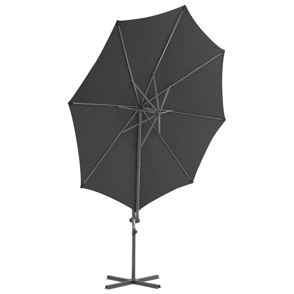 Parasol met draagbare voet zandkleurig