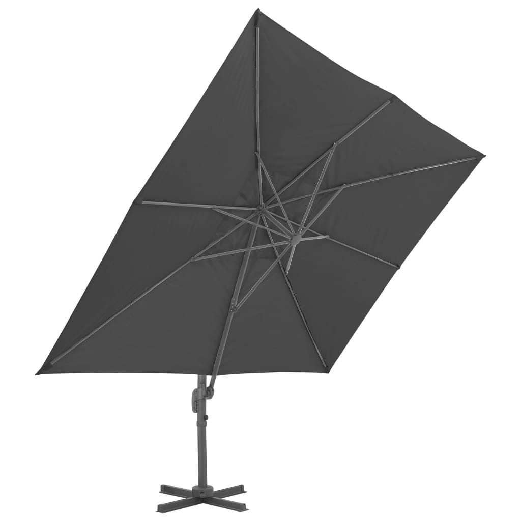 Parasol met draagbare voet taupe