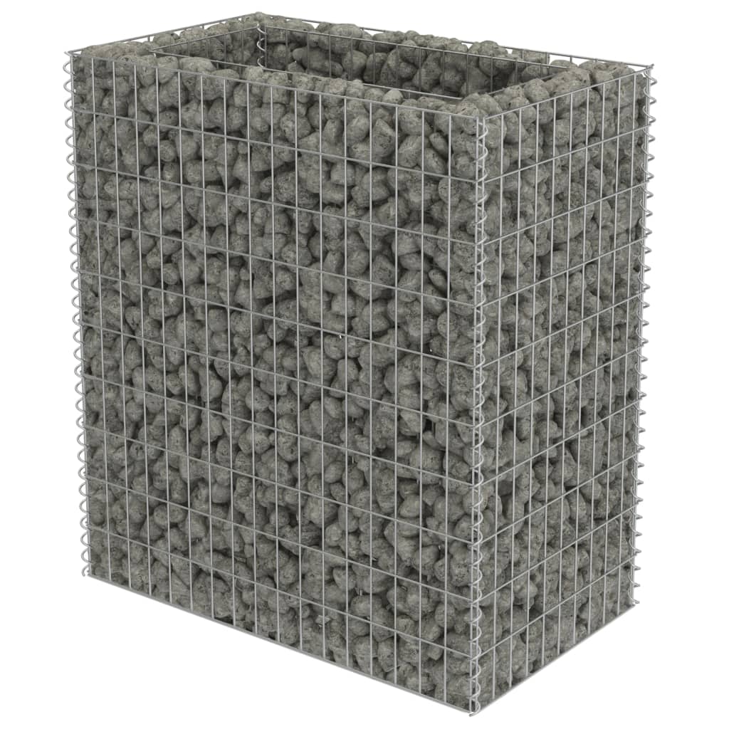 Gabion plantenbak verhoogd 360x50x50 cm gegalvaniseerd staal