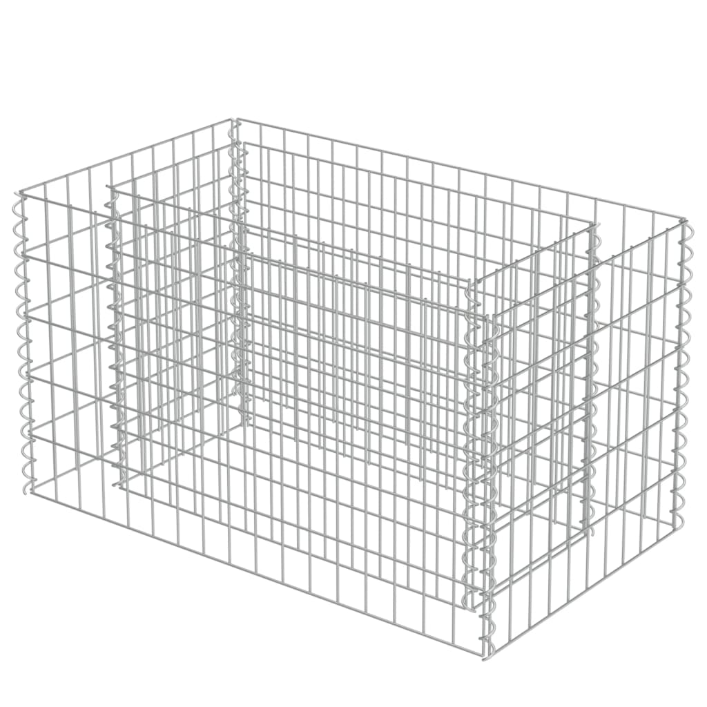 Gabion plantenbak verhoogd 360x50x50 cm gegalvaniseerd staal