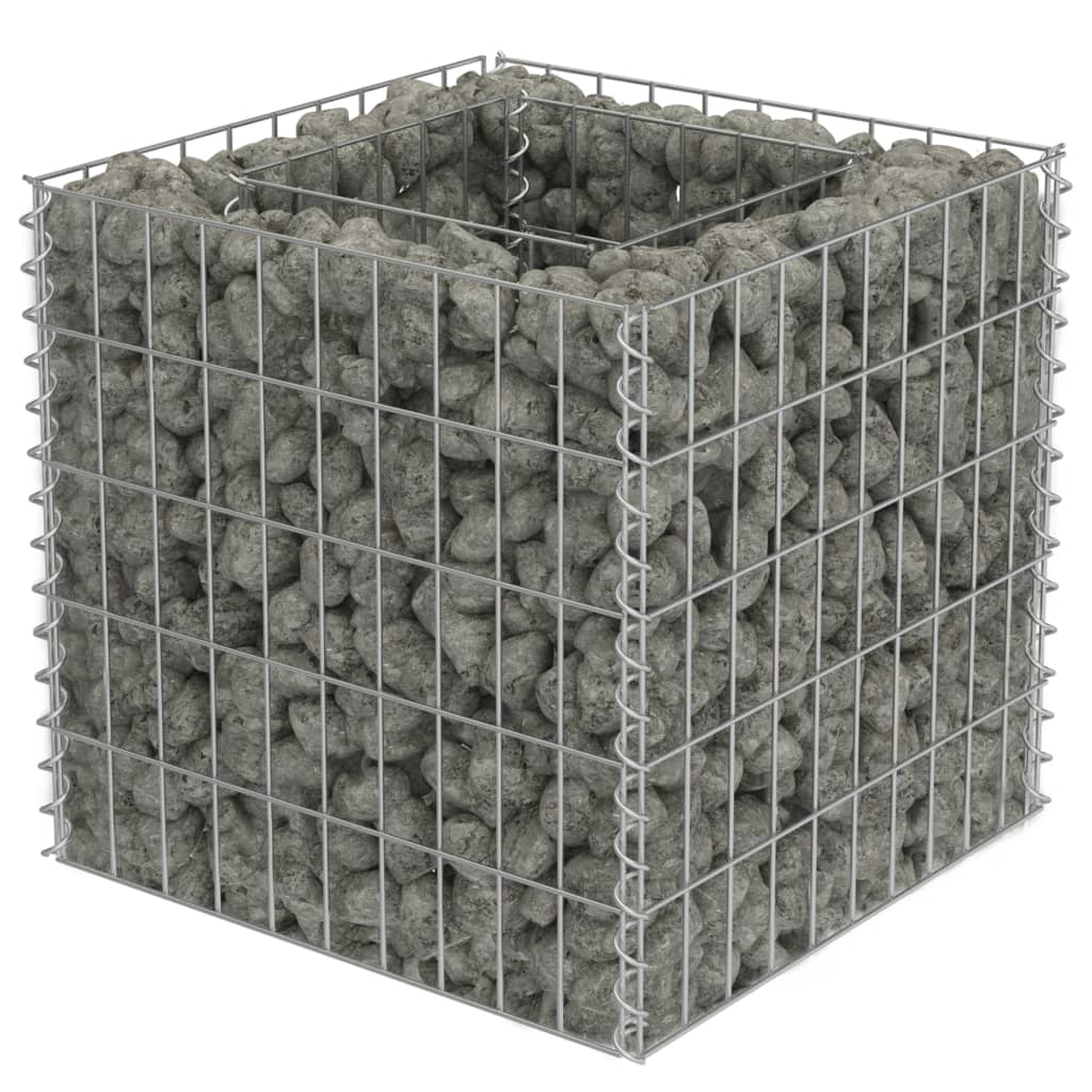 Gabion plantenbak verhoogd 360x50x50 cm gegalvaniseerd staal