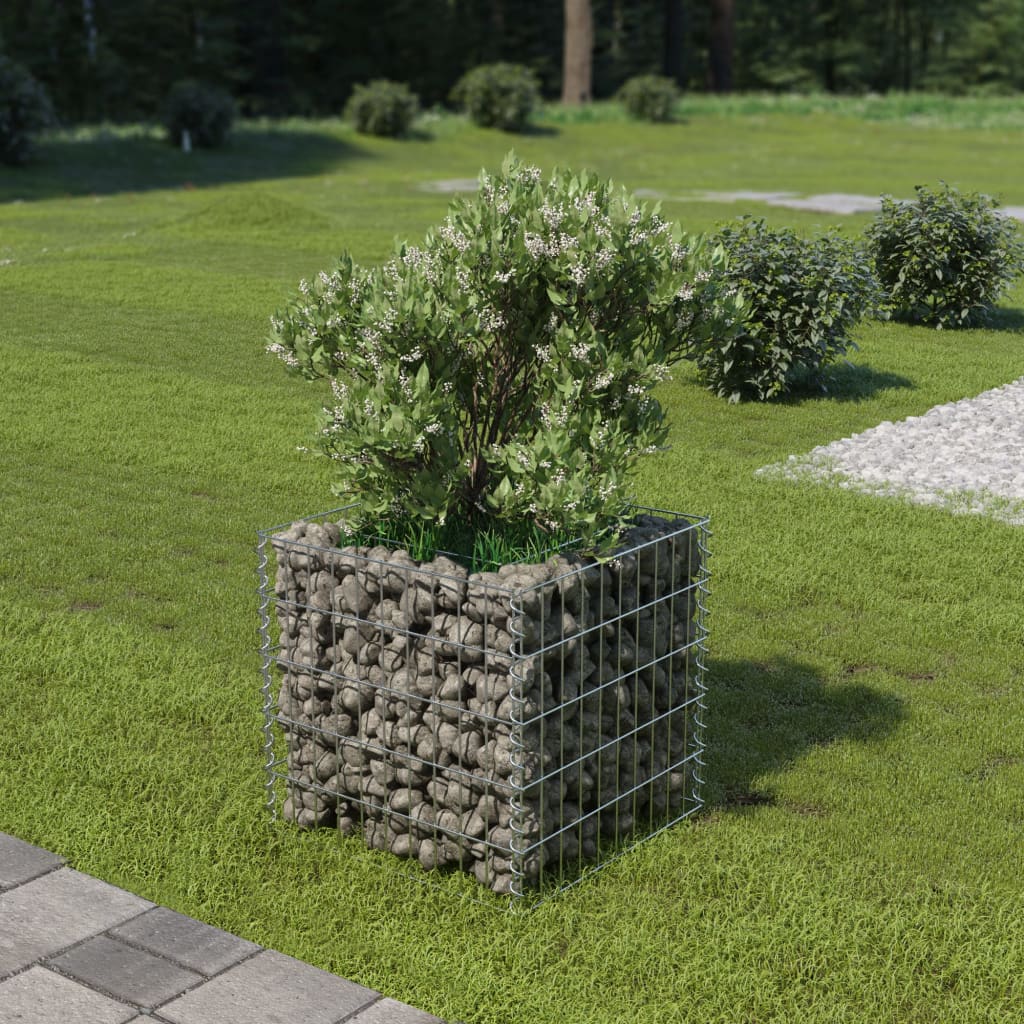 Gabion plantenbak verhoogd 360x50x50 cm gegalvaniseerd staal