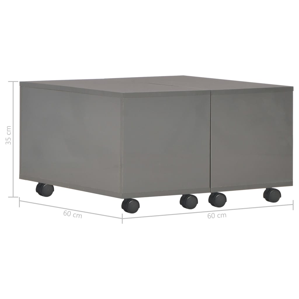 Salontafel 100x100x35 cm hoogglans