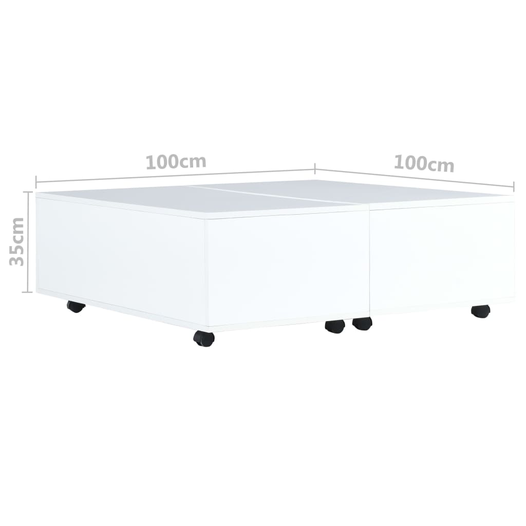 Salontafel 100x100x35 cm hoogglans