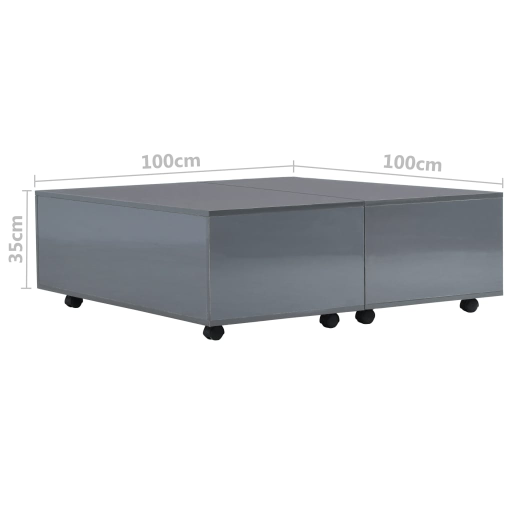 Salontafel 120x60x35 cm hoogglans