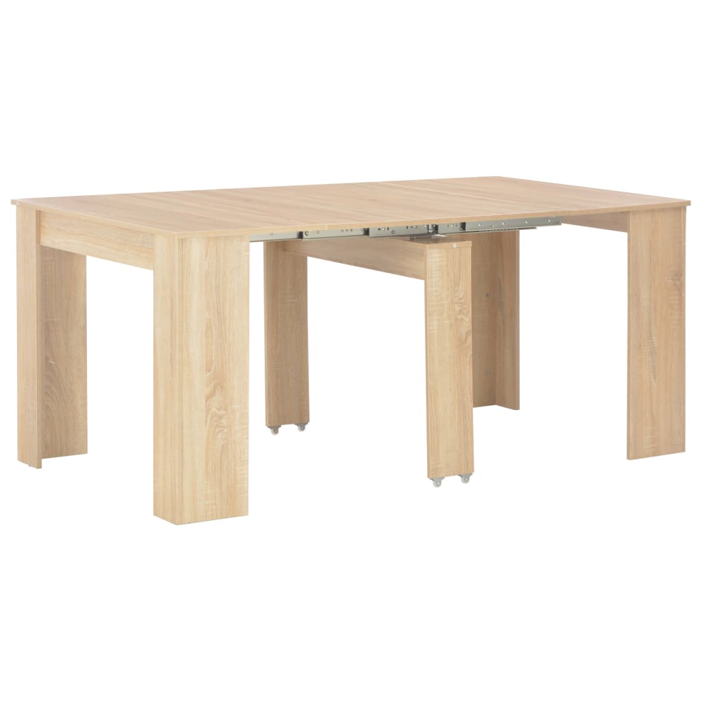 Eettafel verlengbaar 175x90x75 cm hoogglans grijs