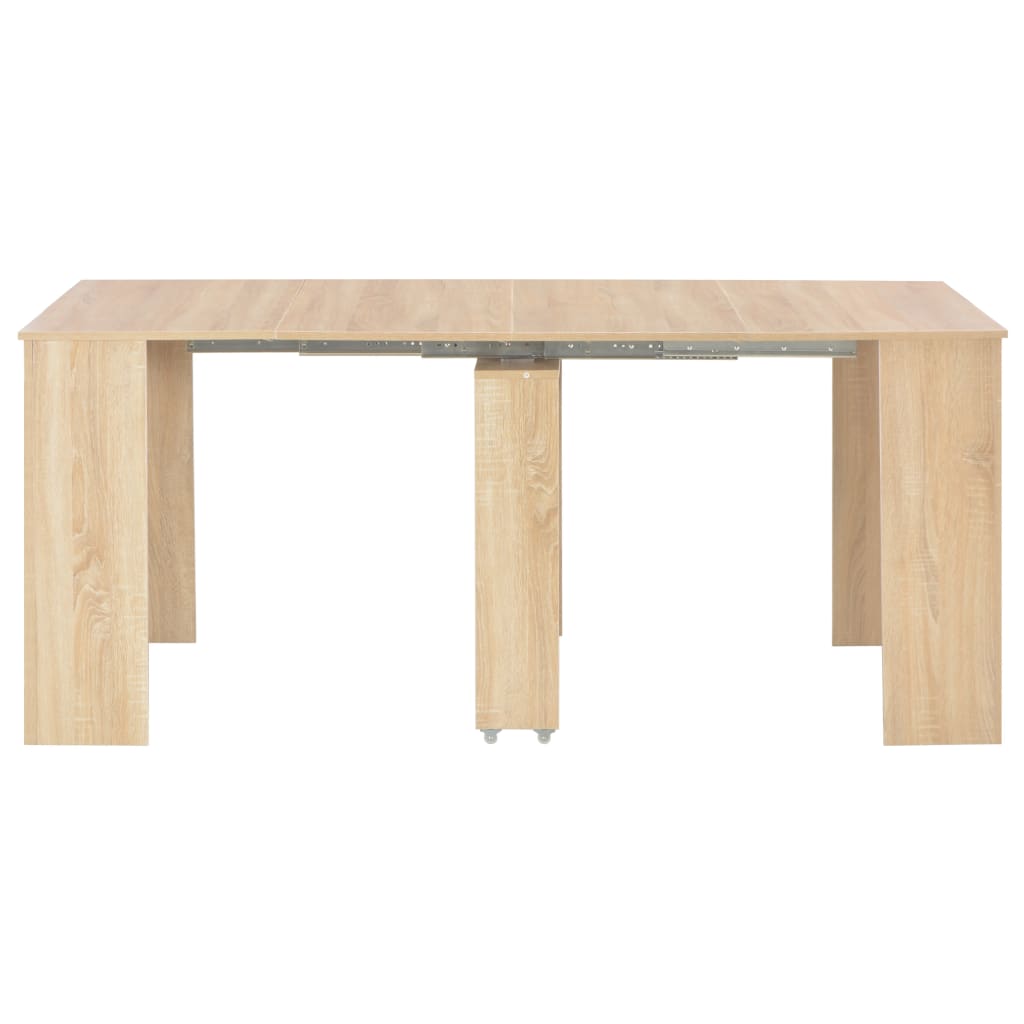 Eettafel verlengbaar 175x90x75 cm hoogglans grijs