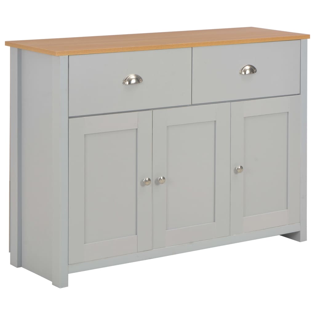 Dressoir 112x35x81 cm grijs