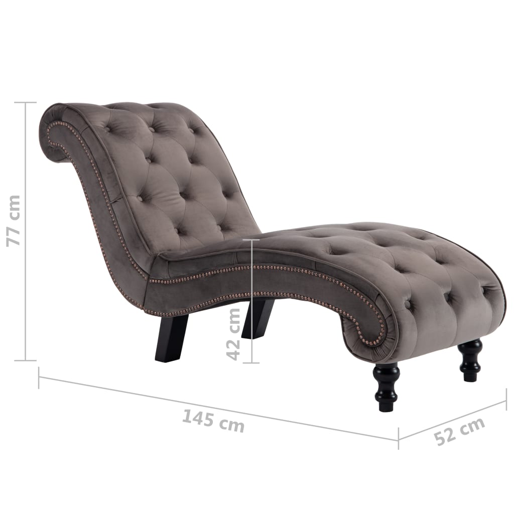 Chaise longue fluweel