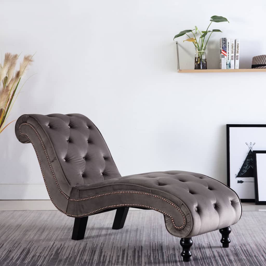 Chaise longue fluweel