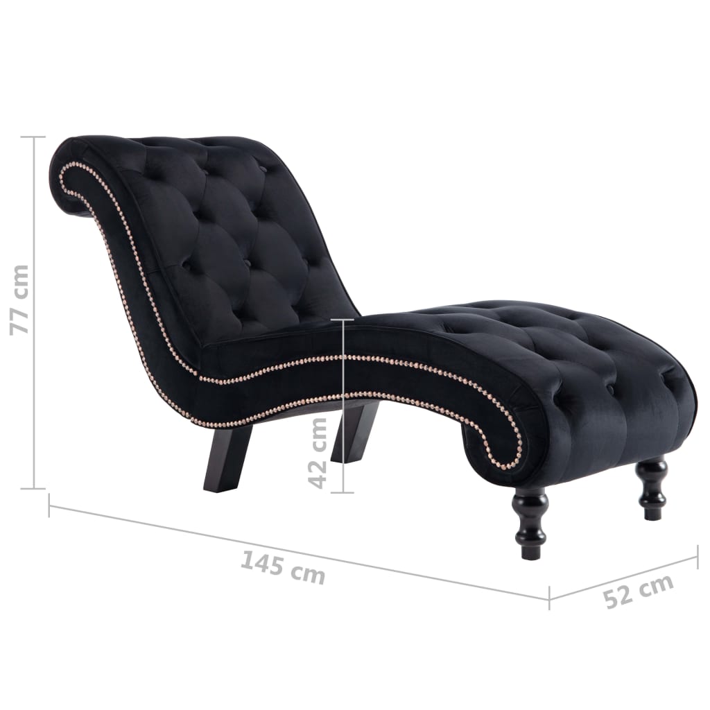 Chaise longue fluweel