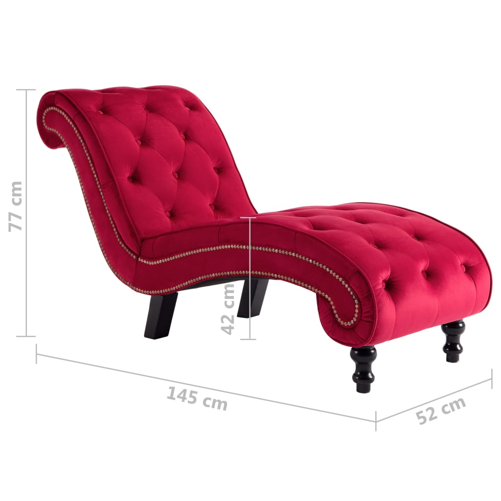 Chaise longue fluweel