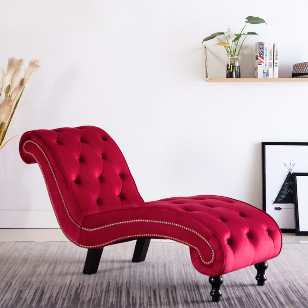 Chaise longue fluweel