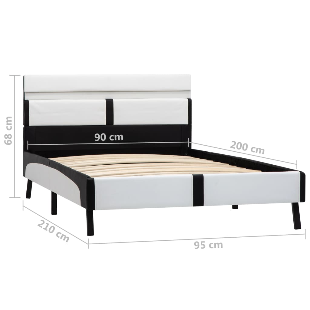 Bedframe met LED kunstleer 120x200 cm