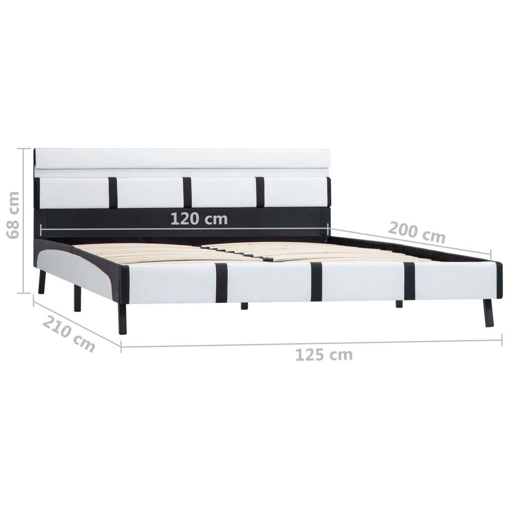 Bedframe met LED kunstleer 120x200 cm