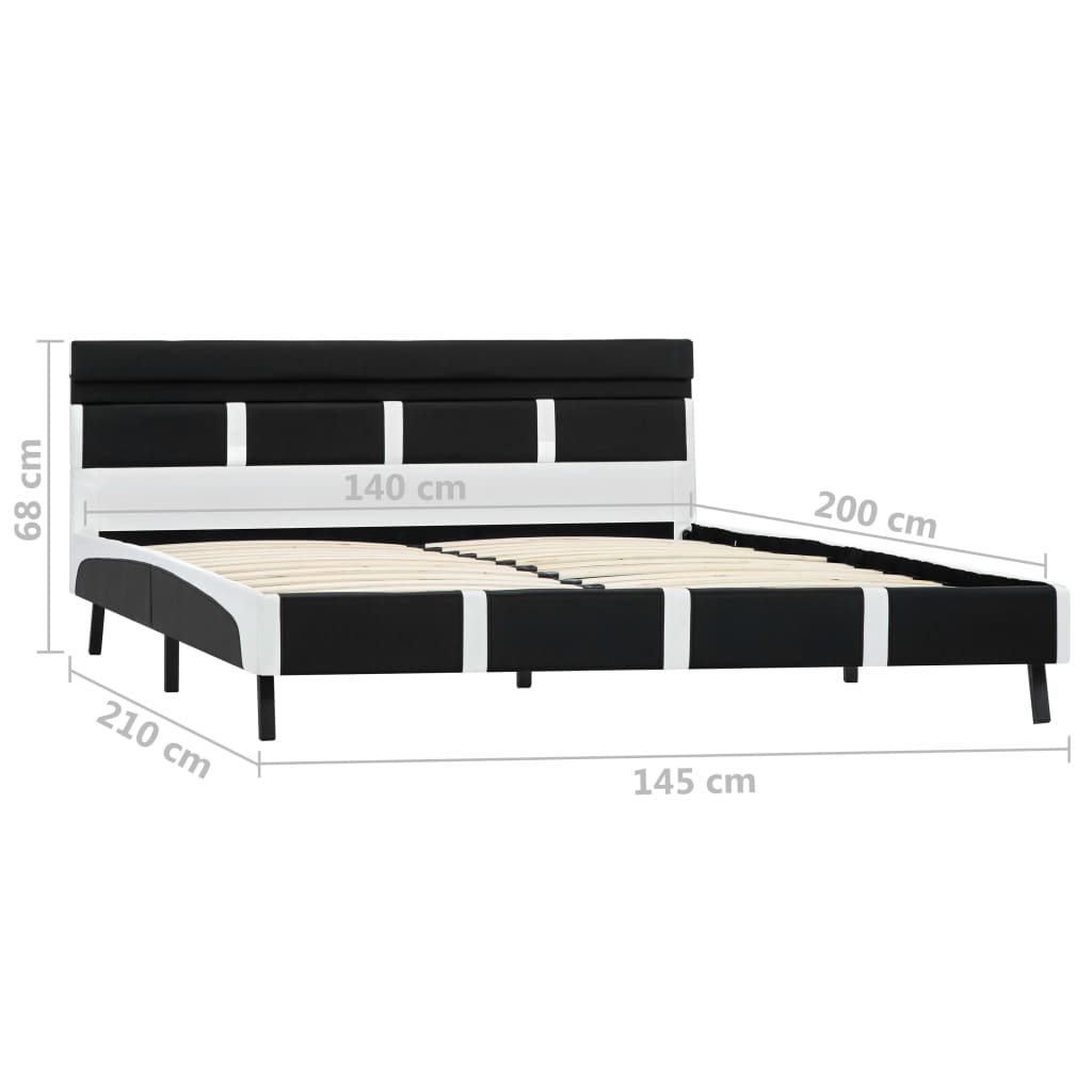 Bedframe met LED kunstleer 120x200 cm