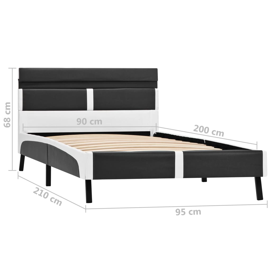 Bedframe met LED kunstleer 120x200 cm