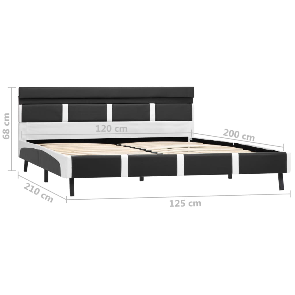 Bedframe met LED kunstleer 120x200 cm