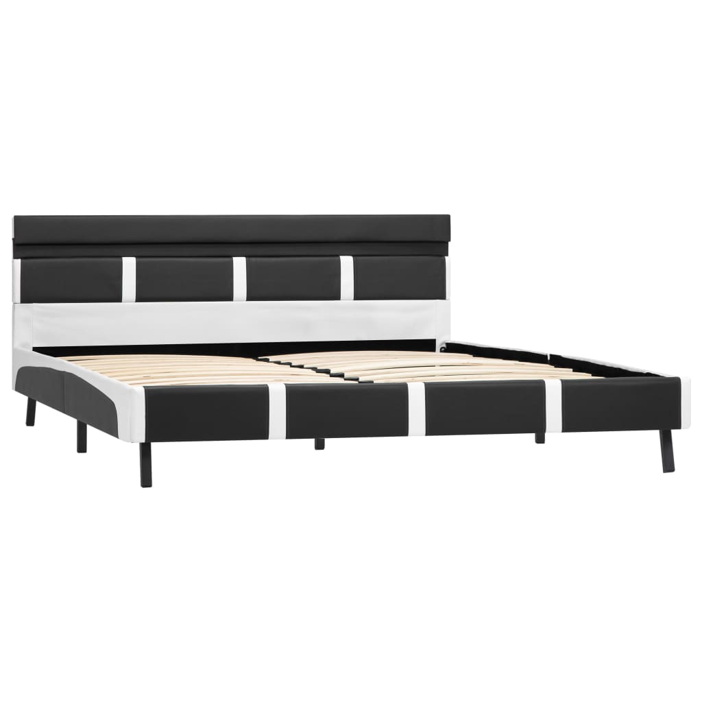 Bedframe met LED kunstleer 140x200 cm