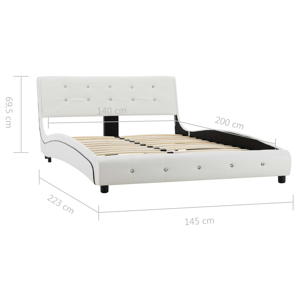 Bedframe kunstleer 90x200 cm