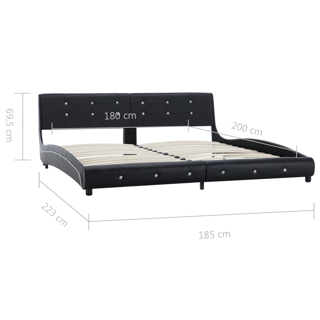 Bedframe kunstleer 90x200 cm