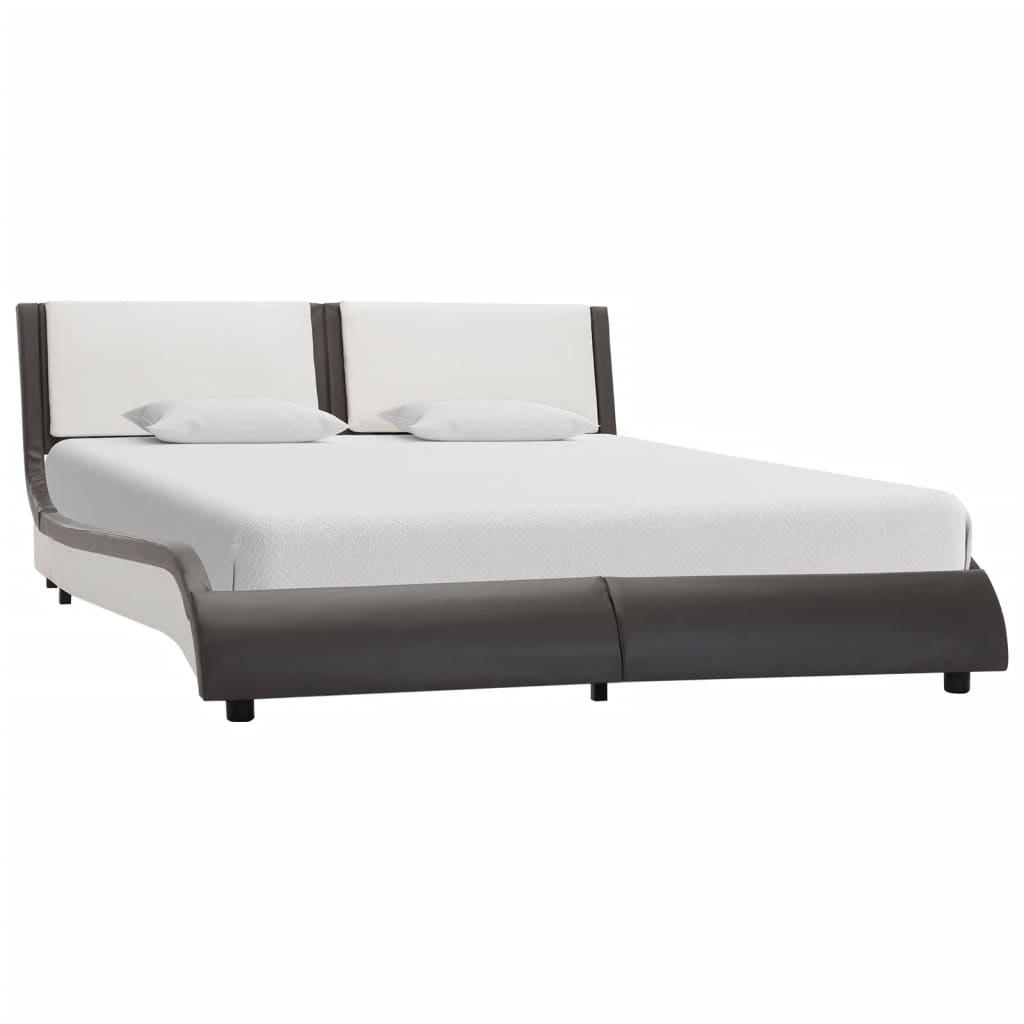 Bedframe met LED kunstleer zwart 180x200 cm